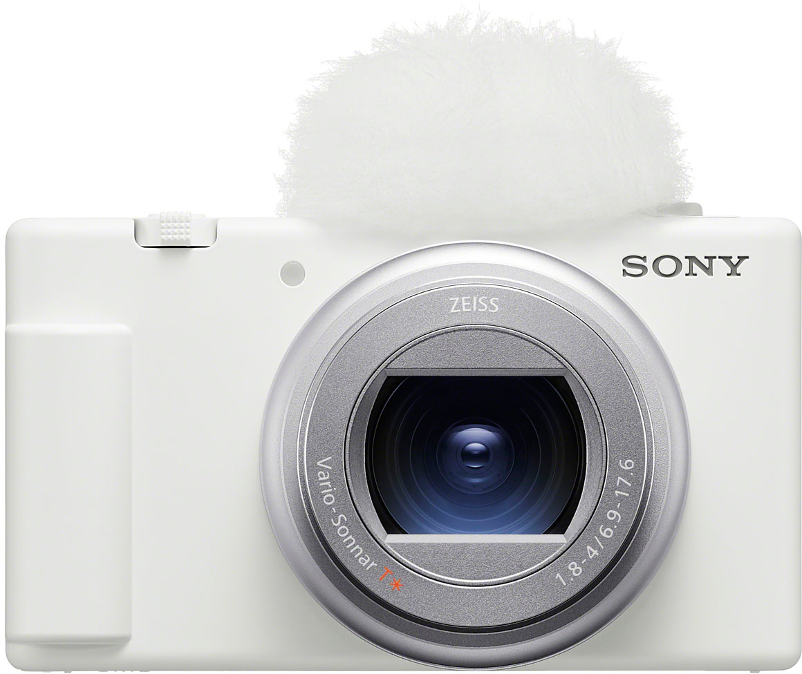 Angle View: Sony - ZV-1 II 20.1-Megapixel Digital Camera for Content Creators and Vloggers - White