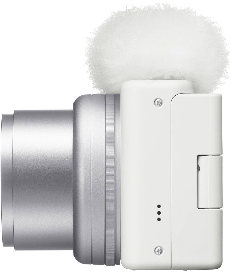 Alt View 12. Sony - ZV-1 II 20.1-Megapixel Digital Camera for Content Creators and Vloggers - White.