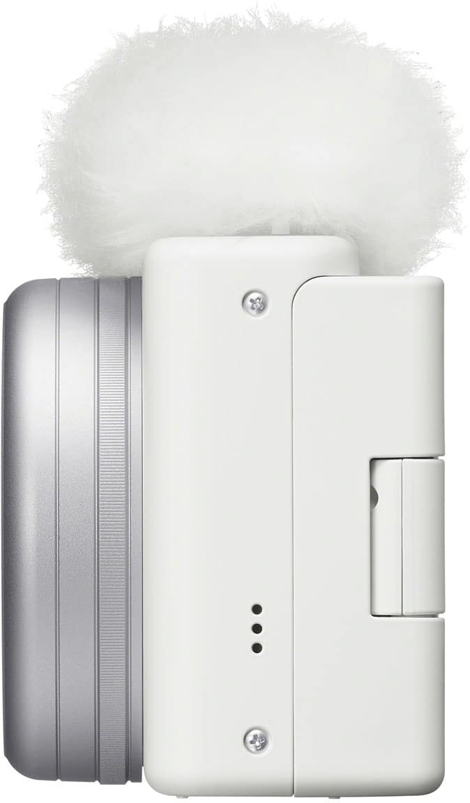 Left. Sony - ZV-1 II 20.1-Megapixel Digital Camera for Content Creators and Vloggers - White.