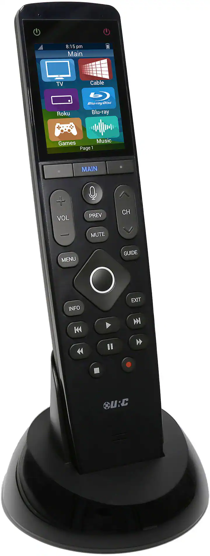 Universal Remote Control Touch Screen Wand Remote with Microphone Black ...