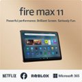 Front. Amazon - Fire Max 11 tablet, vivid 11" display, octa-core processor, 4 GB RAM, 14-hour battery life, 128 GG - Gray.