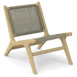 Simpli Home - Kendie Outdoor Indoor Lounge Chair - Natural Taupe - Front_Zoom