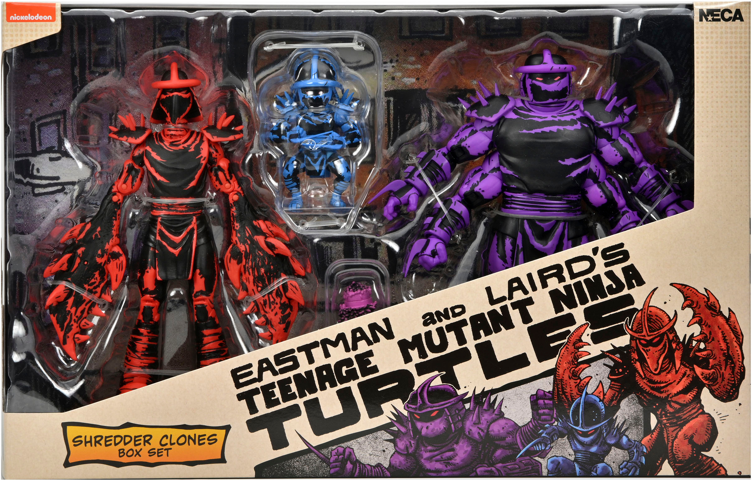 Teenage Mutant Ninja Turtles Mirage Comics Deluxe Shredder Clone and Mini  7-Inch Scale Action Figures