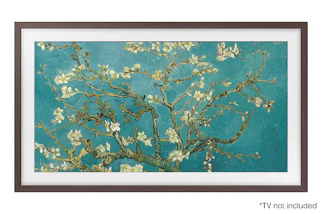 Front. Samsung - 32” The Frame Customizable Bezel - Modern Brown.