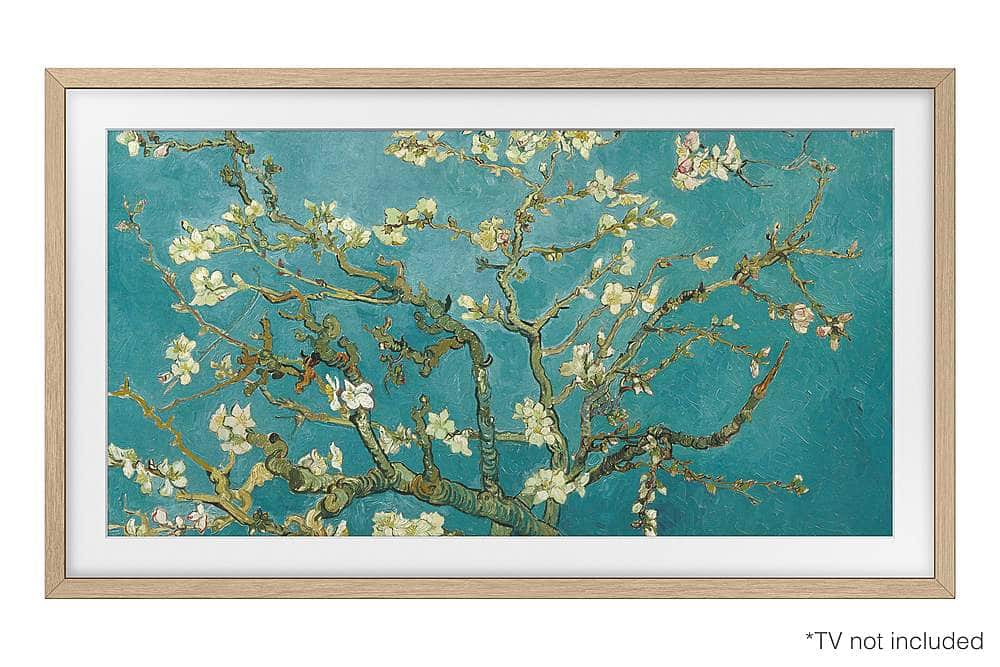 Front. Samsung - 32” The Frame Customizable Bezel - Modern Teak.