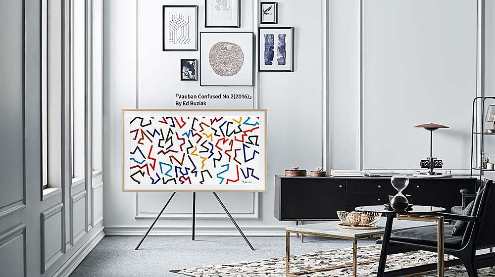 Alt View 17. Samsung - 32” The Frame Customizable Bezel - Modern Teak.