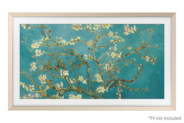 Front. Samsung - 32” The Frame Customizable Bezel - Sand Gold.