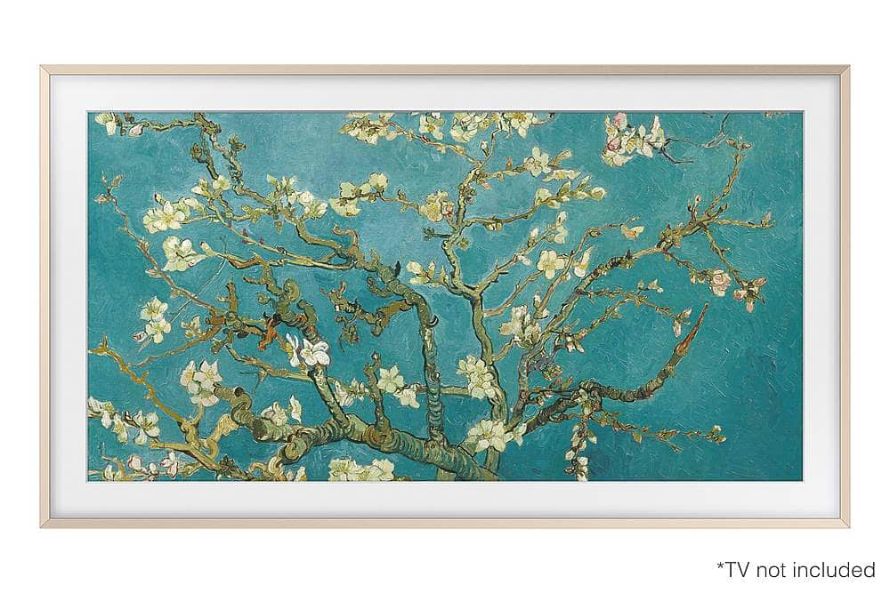 Front. Samsung - 65” The Frame Customizable Bezel - Sand Gold.