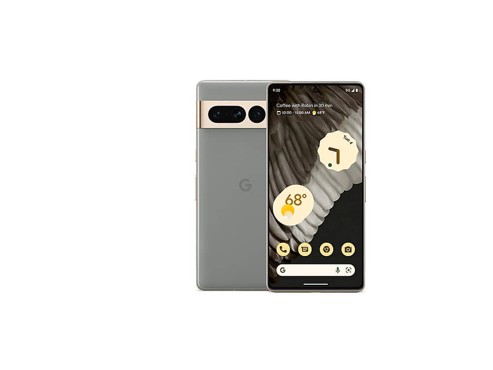 Front. Google - Geek Squad Certified Refurbished Pixel 7 Pro 128GB (Unlocked) - Hazel.