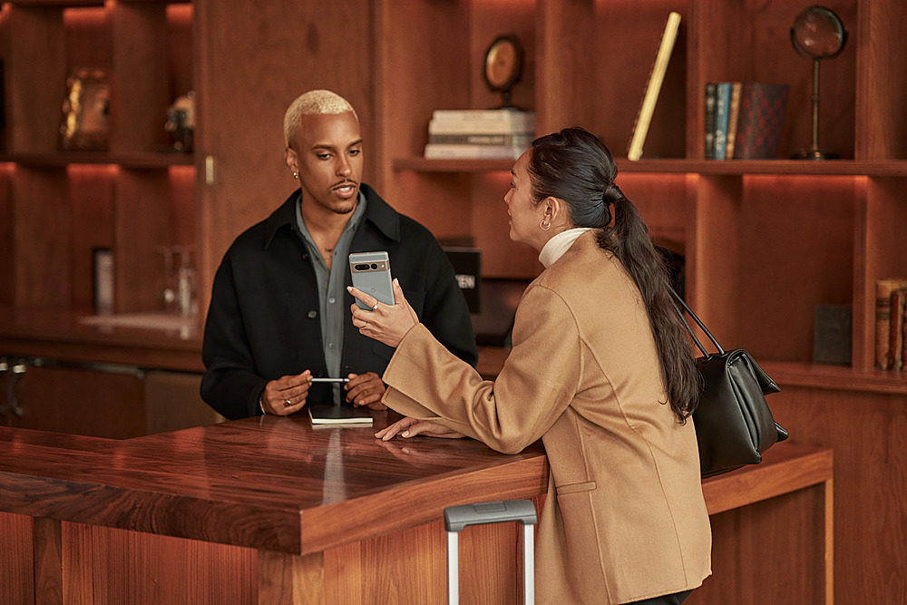 Alt View 12. Google - Geek Squad Certified Refurbished Pixel 7 Pro 128GB (Unlocked) - Hazel.