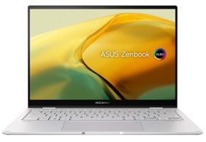 ASUS - Zenbook Flip 14" OLED Touch Laptop - EVO Intel 13 Gen Core i5 with 16GB Memory - 512GB SSD - Foggy Silver - Front_Zoom