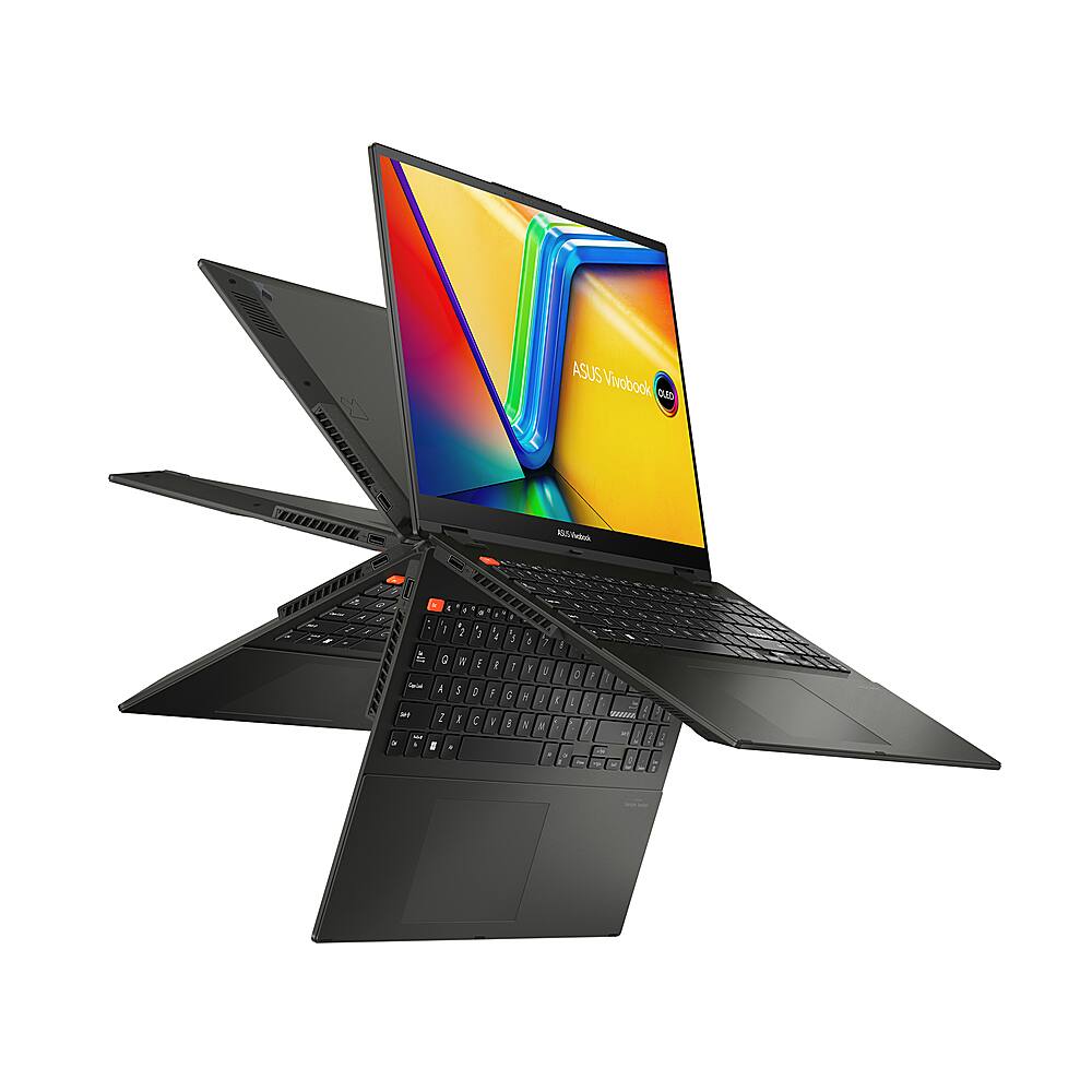 Alt View 16. ASUS - Vivobook S Flip 16" WUXGA Touchscreen Laptop - Intel 13th Gen Core i9 with 16GB Memory - 1TB SSD - Midnight Black.