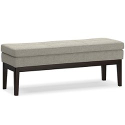 Simpli Home - Carlson Ottoman Bench - Greige - Front_Zoom