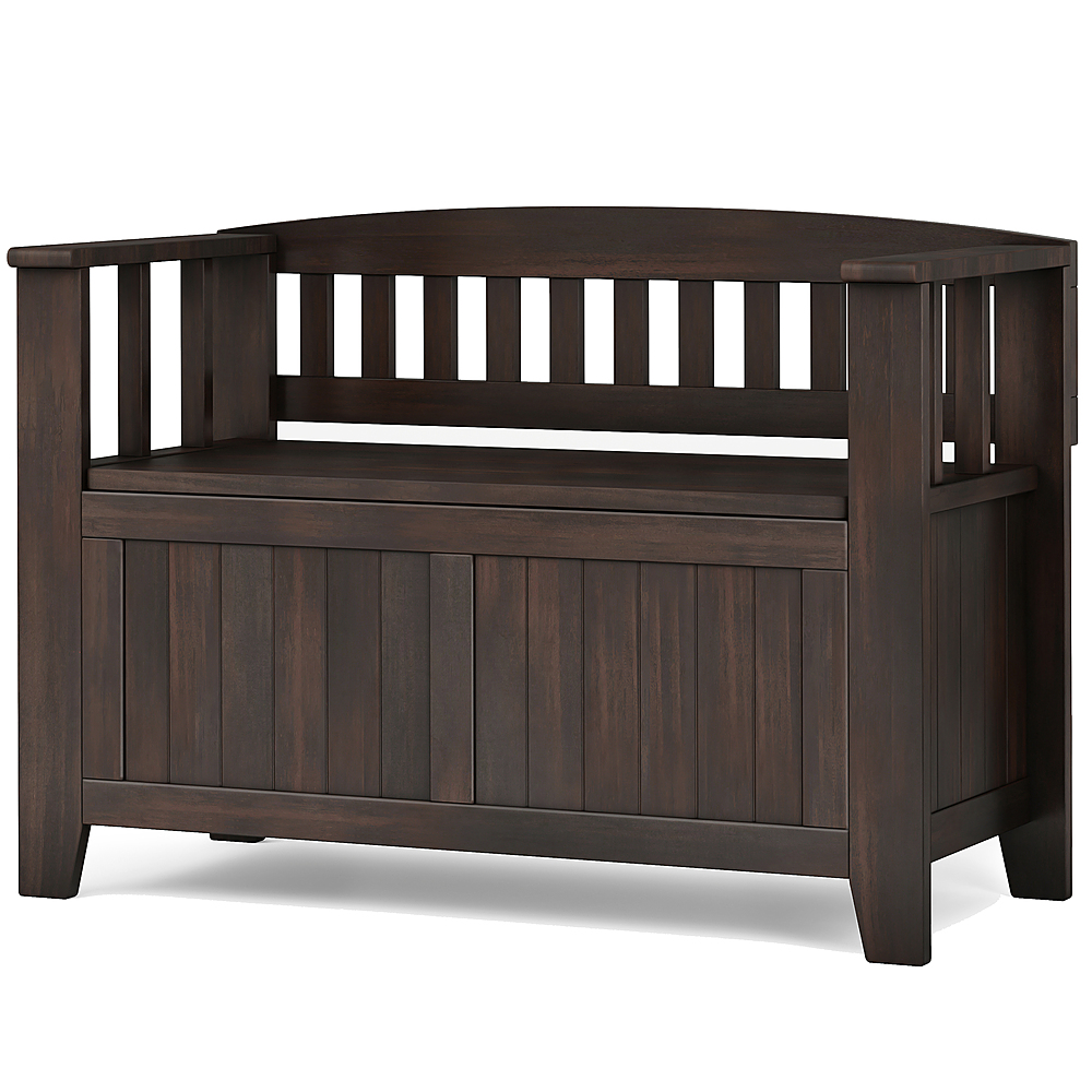 Simpli Home Amherst Small Entryway Storage Bench Hickory Brown AXCAMH57-HIC  - Best Buy