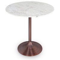 Simpli Home - Osborne Dining Table - White/Copper - Front_Zoom