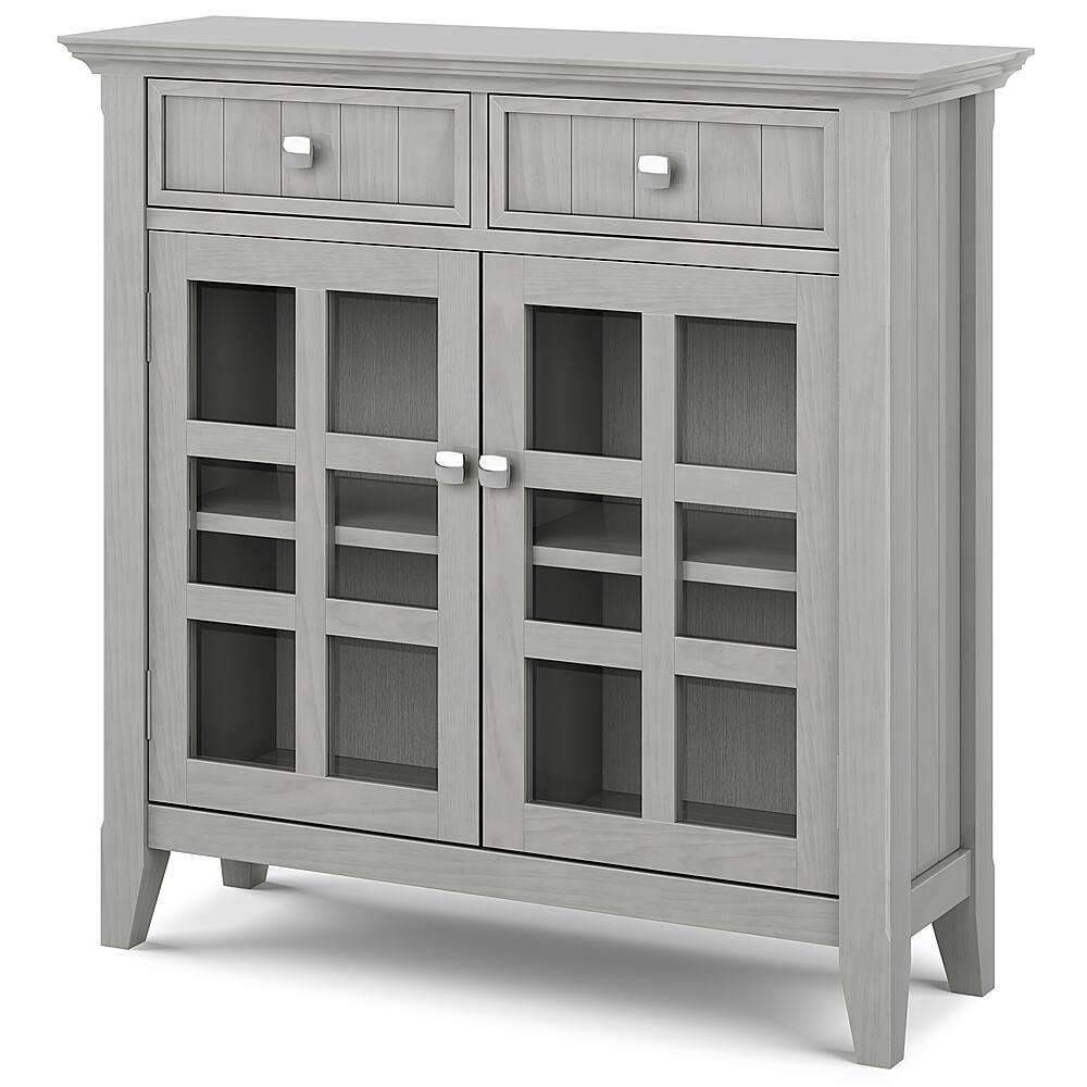 Angle View: Simpli Home - Acadian Entryway Storage Cabinet - Fog Grey