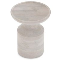 Simpli Home - Haynes Wooden Accent Table - White Wash - Front_Zoom