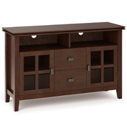 Simpli Home - Artisan solid wood 48 inch Wide Contemporary TV Media Stand For TVs up to 55 inches - Russet Brown - Front_Zoom