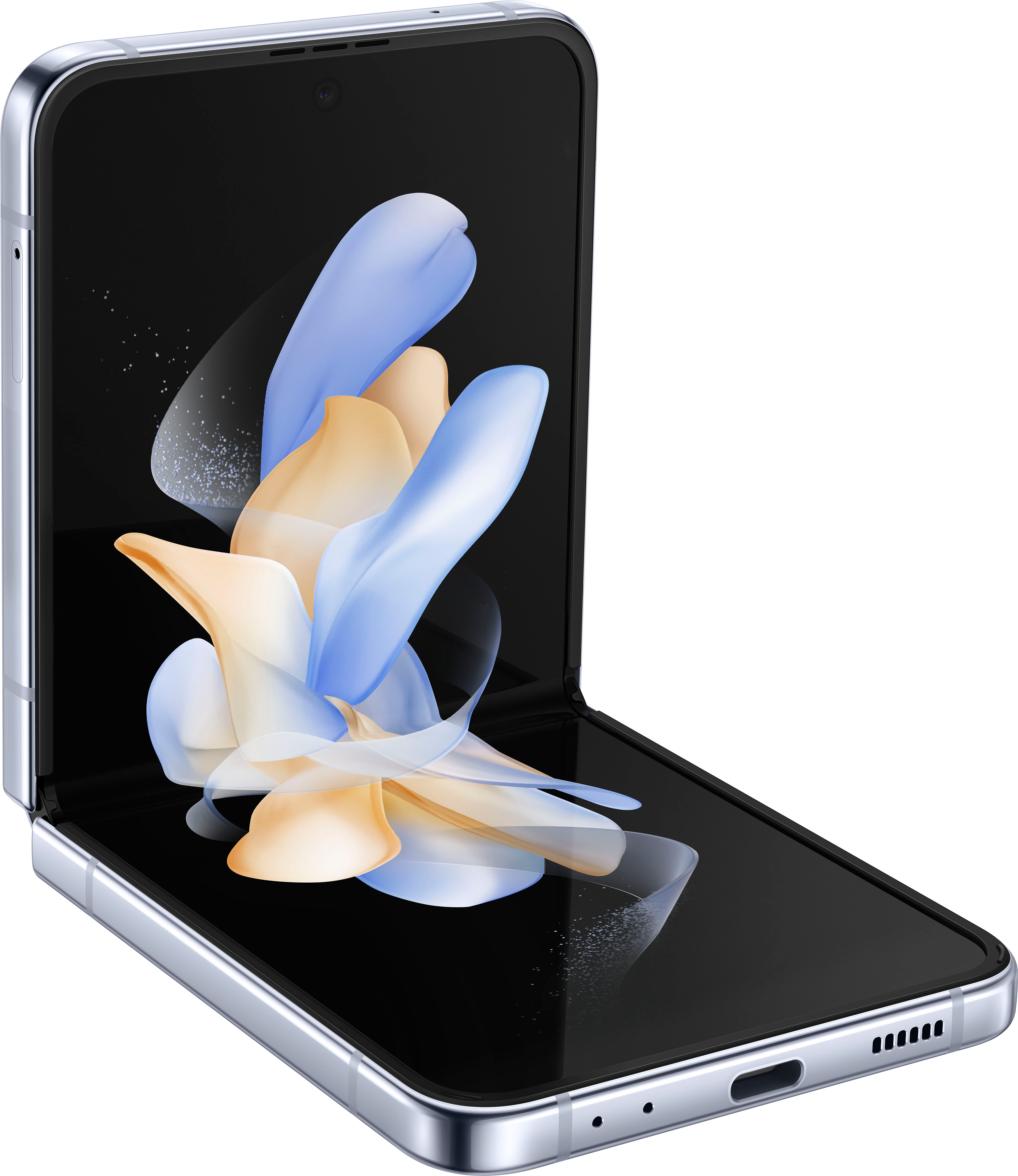 Samsung - Geek Squad Certified Refurbished Galaxy Z Flip4 128GB (Unlocked) - Blue