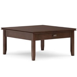 Simpli Home - Artisan Square Coffee Table - Russet Brown - Front_Zoom