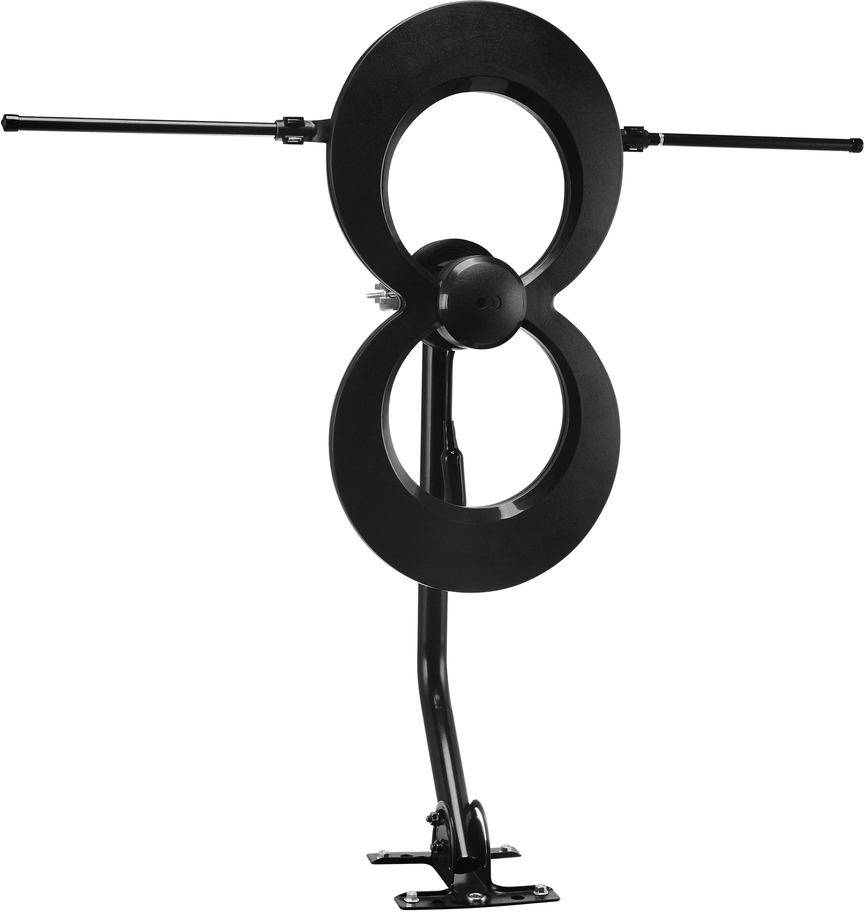 Angle View: Antennas Direct - ClearStream MAX-XR Complete Amplified Indoor/Outdoor HDTV Antenna with 60-Mile Range - Black