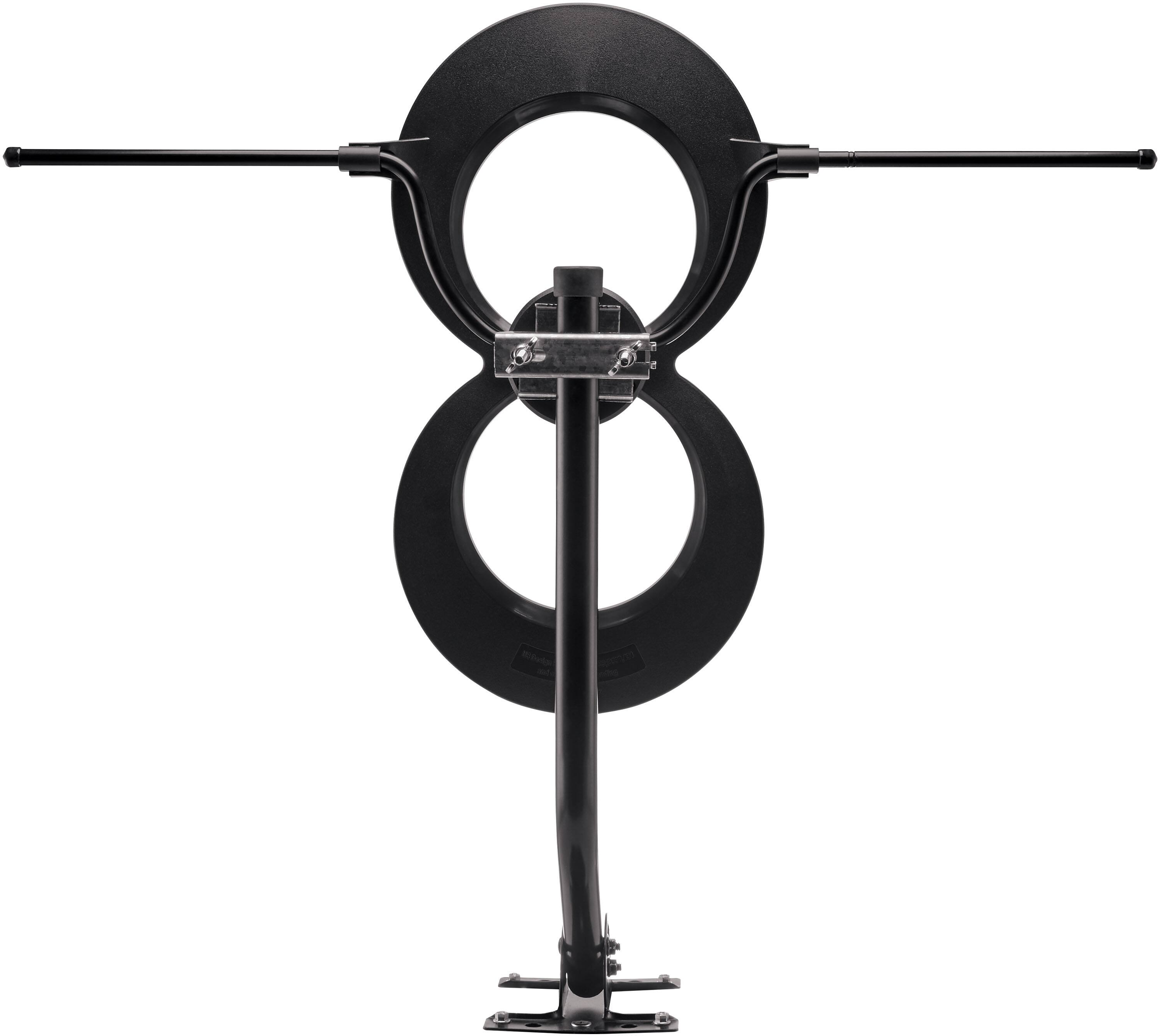 Alt View 11. Antennas Direct - ClearStream MAX-XR Complete Amplified Indoor/Outdoor HDTV Antenna with 60-Mile Range - Black.