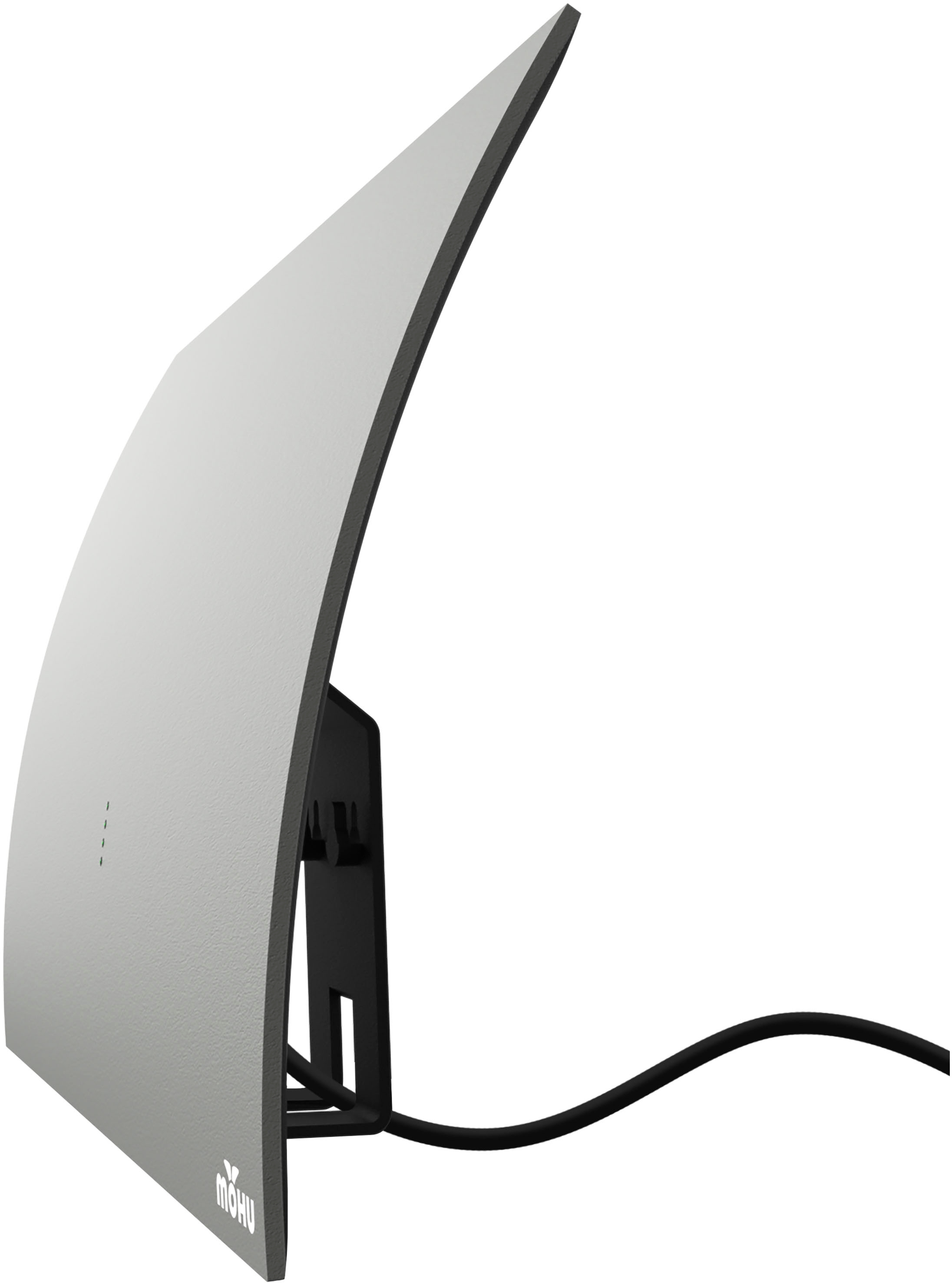 Angle View: Mohu - Gateway Plus Amplified Indoor HDTV Antenna, 60-mile Range - Gray