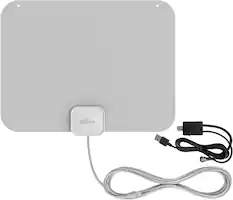 Front. Mohu - Leaf Amplified Indoor HDTV Antenna, 60-mile Range - Gray.