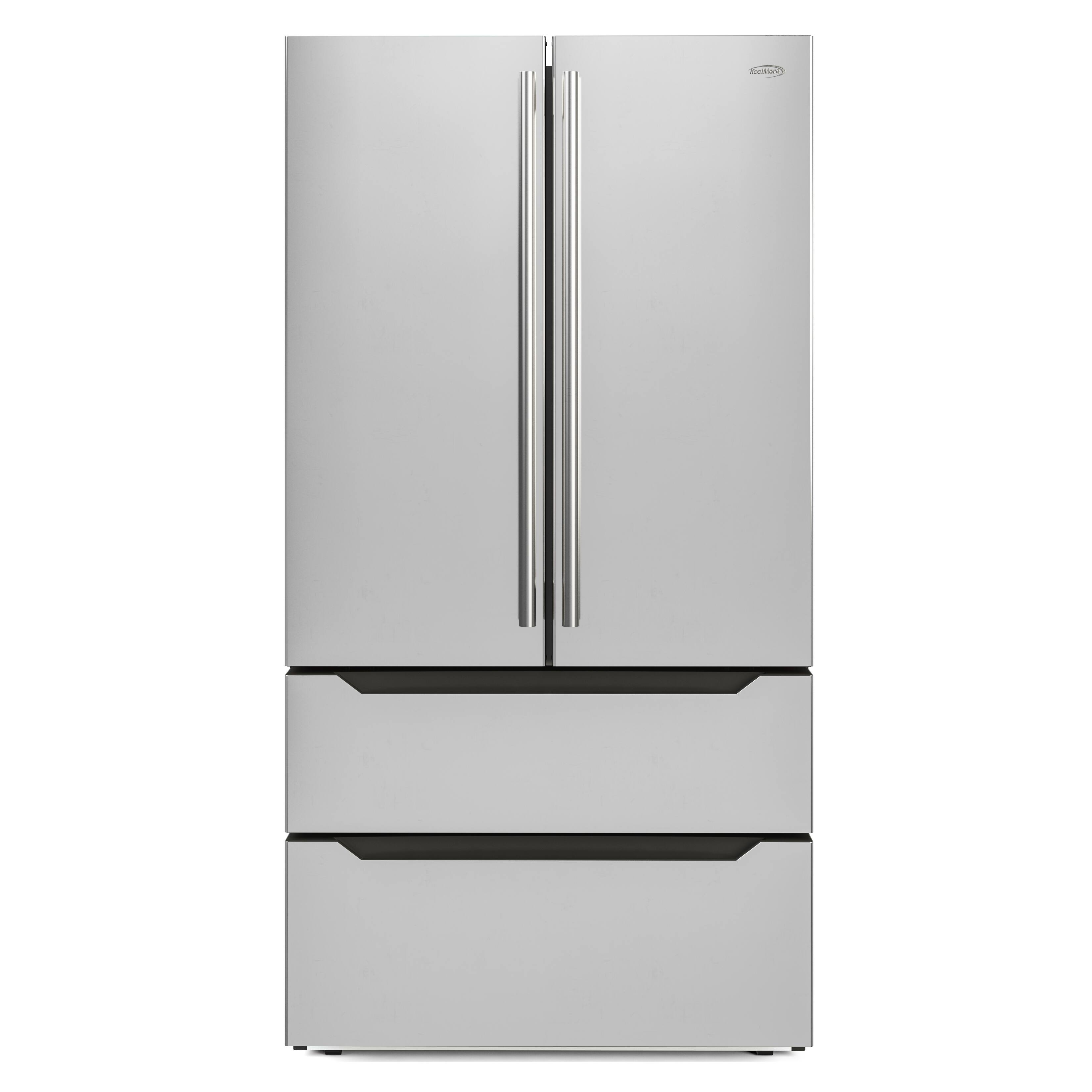 Front. Koolmore - 22.5 Cu. ft. French Door Refrigerator with Automatic Ice Maker, Deep Freezer, 4 Door Stainless-Steel Fridge -RERFDSS-22C - Stainless-Steel.