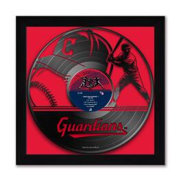 Sporticulture - Cleveland Guardians Framed 13" x 13" Vinyl Record Art Print - Multicolor