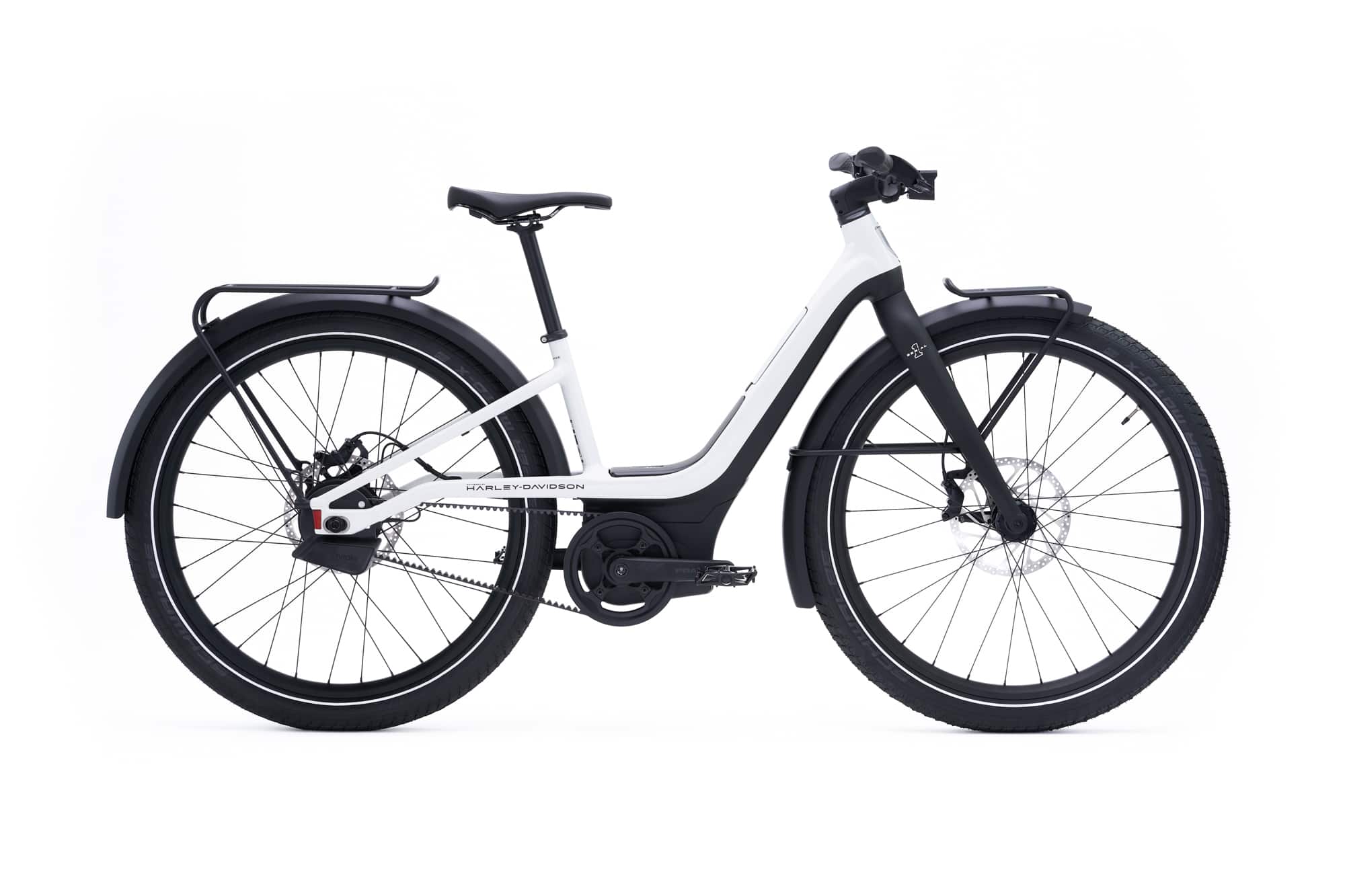 Front. Serial 1 - RUSH/CTY Step-Thru eBike, w/ up to 90mi Max Operating Range & 20mph Max Speed - White.