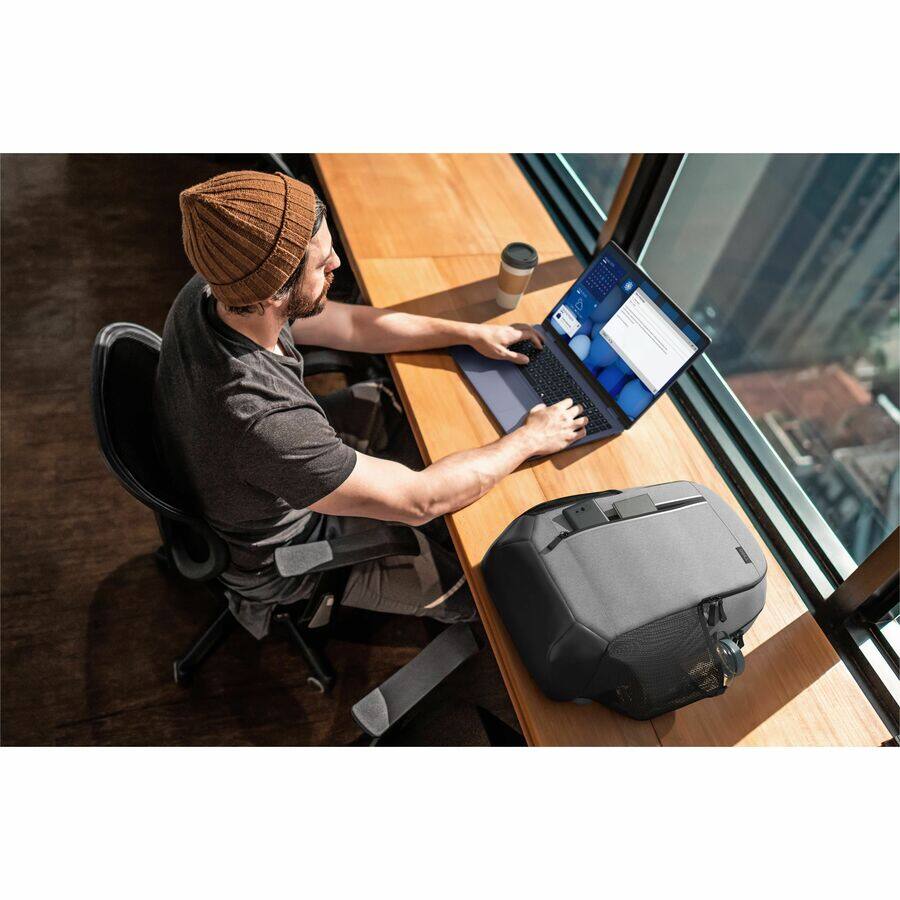 Alt View 5. Dell - Dell EcoLoop Urban CP5625G Carrying Case (Backpack) for 14" to 16" Notebook - Heather Gray - Water Resistant, Dirt - Charcoal Gray.