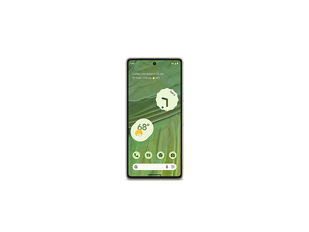 Left View: Google - Geek Squad Certified RefurbishedPixel 7 128GB (Unlocked) - Lemongrass