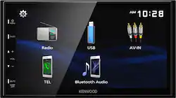 Kenwood - 6.8" Bluetooth Digital Media Receiver with rear camera input - Black - Front_Zoom