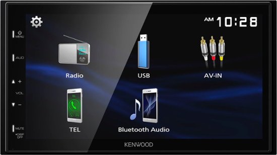 Front Zoom. Kenwood - 6.8"  Bluetooth Digital Media Receiver with rear camera input - Black.