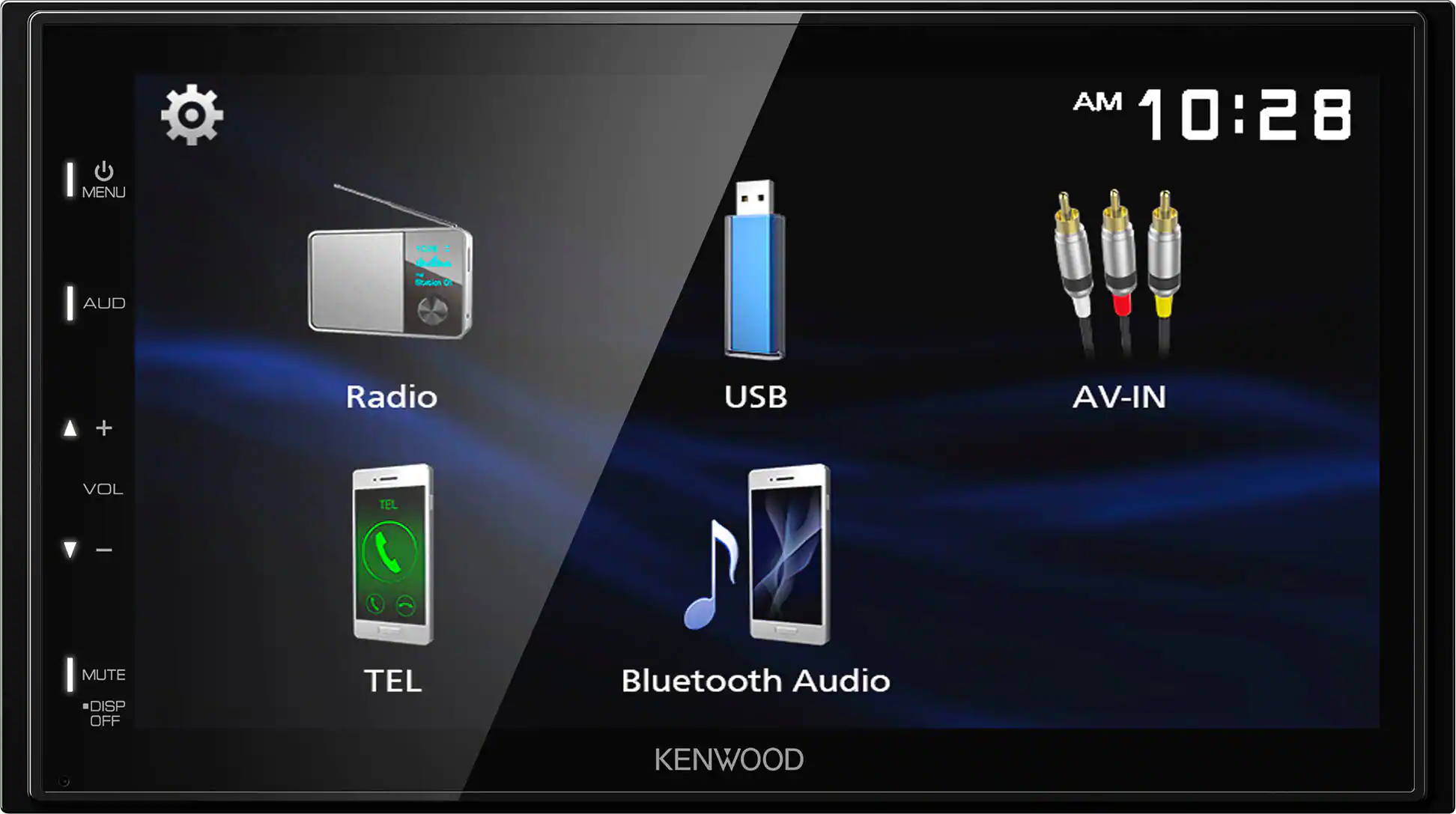 Kenwood - 6.8" Bluetooth Digital Media Receiver with rear camera input - Black