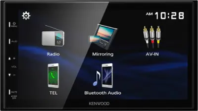 Kenwood - 6.8"  Bluetooth Digital Media Receiver with rear camera input - Black