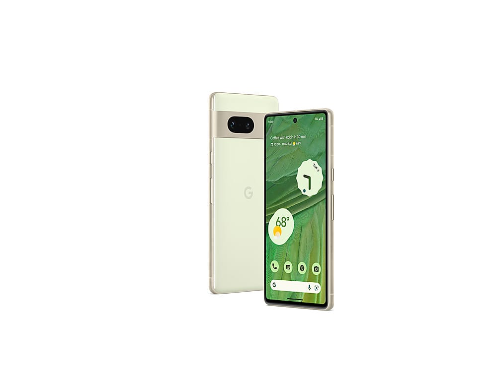 Alt View 2. Google - Geek Squad Certified Refurbished Pixel 7 256GB (Unlocked) - Lemongrass.