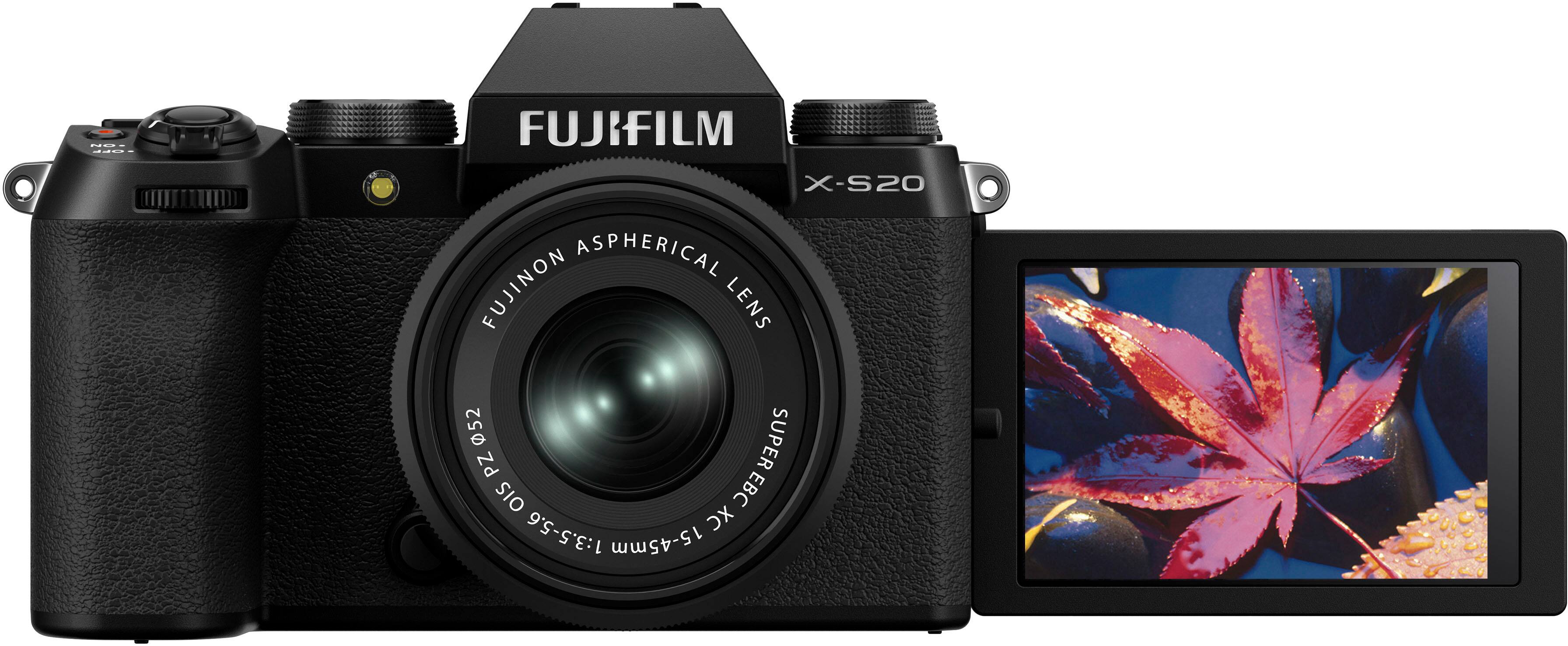 Alt View 1. Fujifilm - X-S20 Mirrorless Camera with  XC15-45mm Lens Bundle - Black.