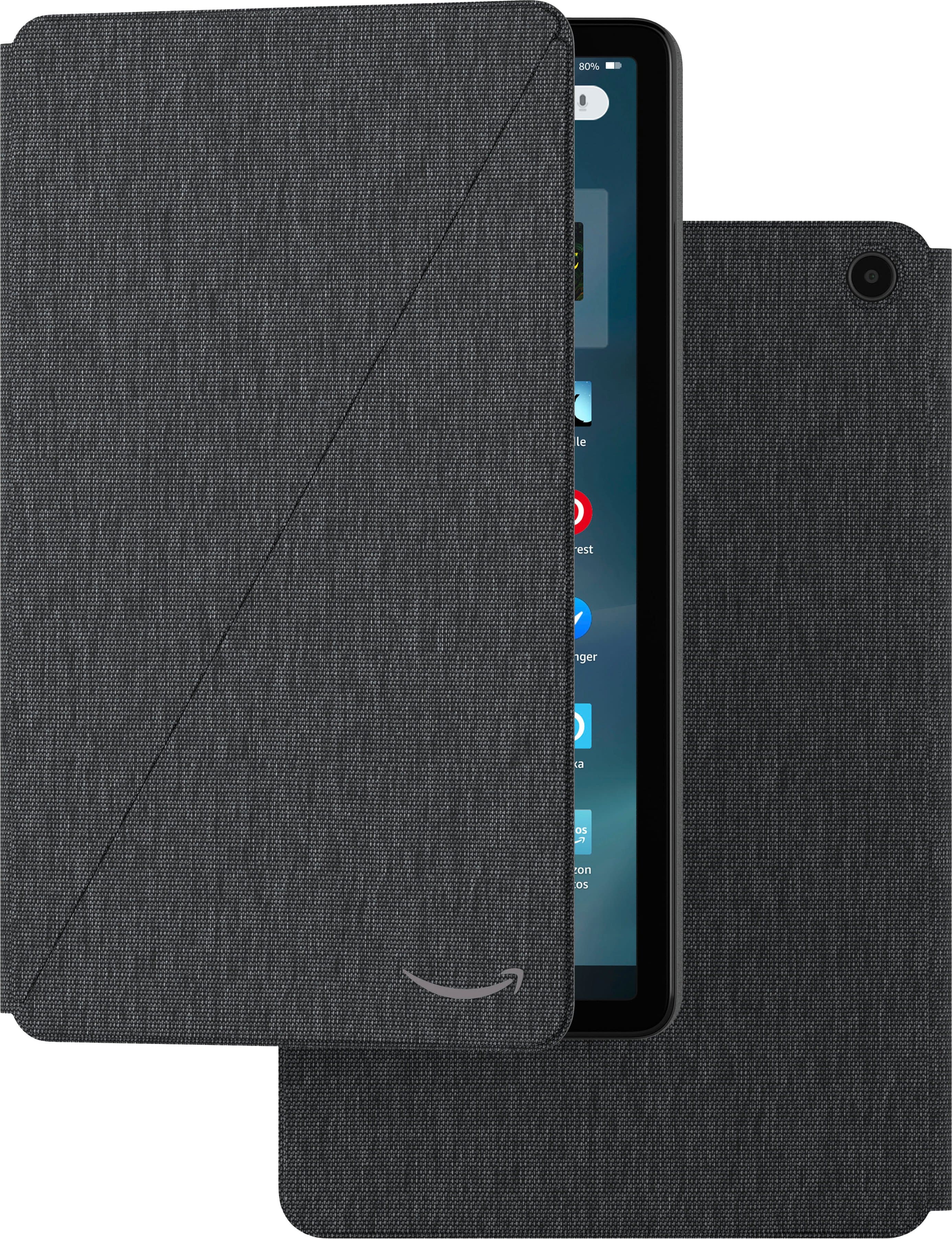 Front. Amazon - Fire Max 11 Cover with Magnetic Attach (2023 Release Tablet) - Black.
