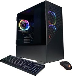 CyberPowerPC - Gamer Master Gaming Desktop - AMD Ryzen 7 7700 - 16GB Memory - NVIDIA GeForce RTX 4060 Ti 8GB - 2TB HDD + 1TB SSD - Black - Angle_Zoom