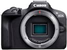 Front. Canon - EOS R100 4K Video Mirrorless Camera (Body Only) - Black.