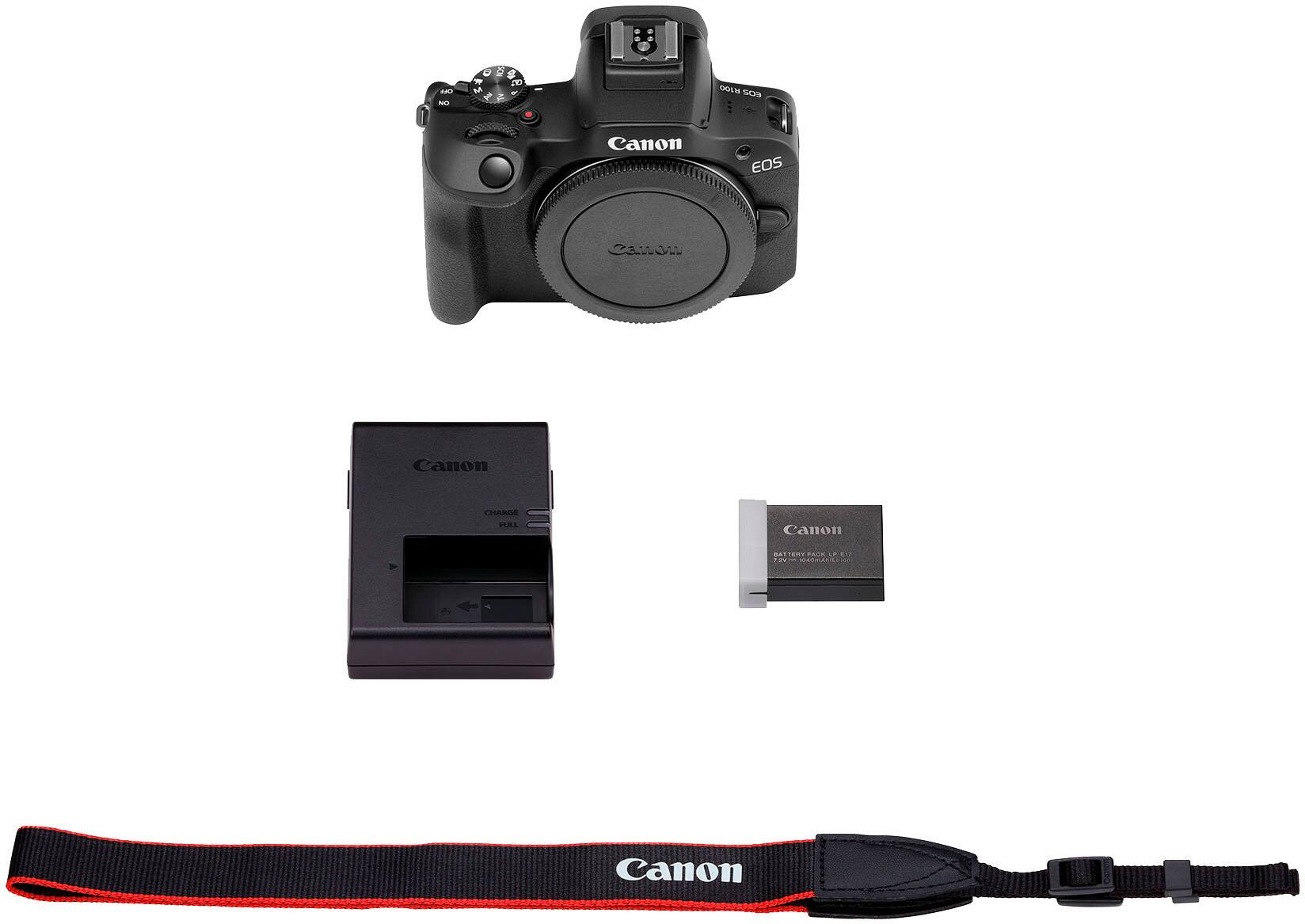 Alt View 15. Canon - EOS R100 4K Video Mirrorless Camera (Body Only) - Black.