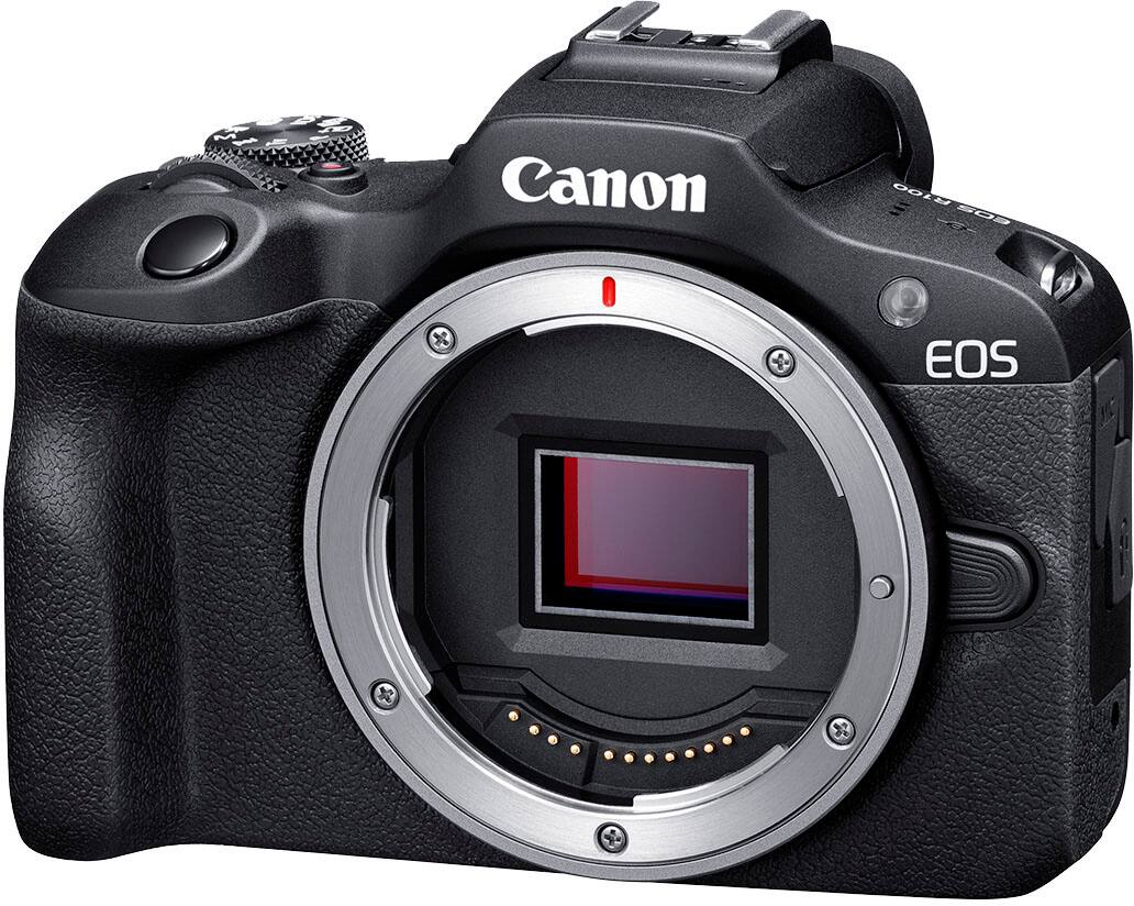 Alt View 2. Canon - EOS R100 4K Video Mirrorless Camera (Body Only) - Black.