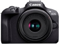 Canon - EOS R100 4K Video Mirrorless Camera with RF-S 18-45mm f/4.5-6.3 IS STM Lens - Black - Front_Zoom