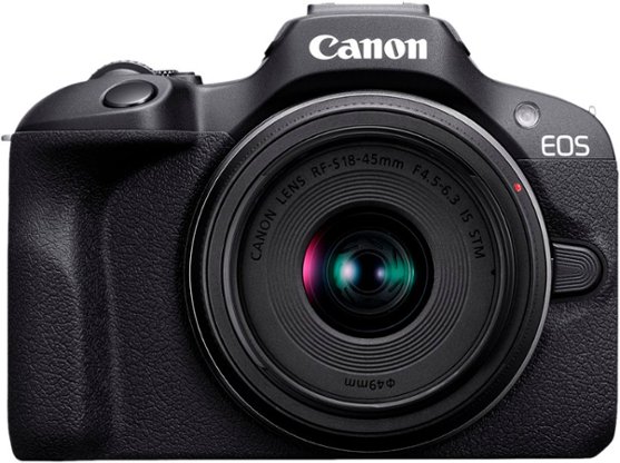 Canon - EOS R100 4K Video Mirrorless Camera with RF-S 18-45mm f/4.5-6.3 IS STM Lens - Black