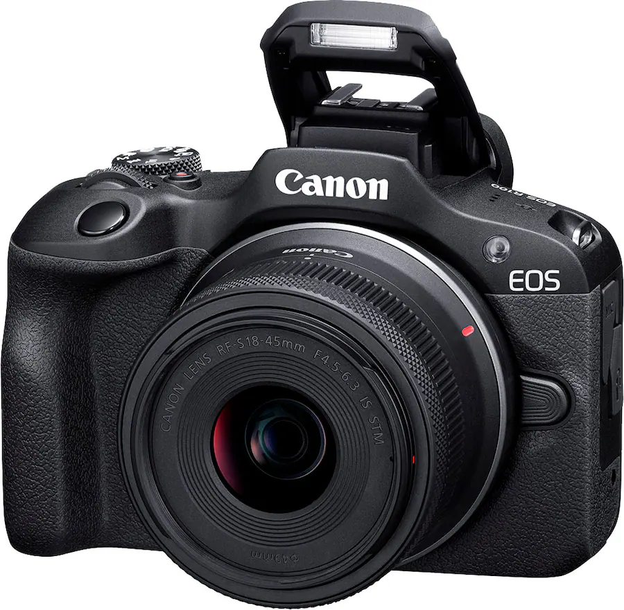 Canon EOS R100 4K Video Mirrorless Camera with RF S18 45mm f/4.5 6.3 IS ...