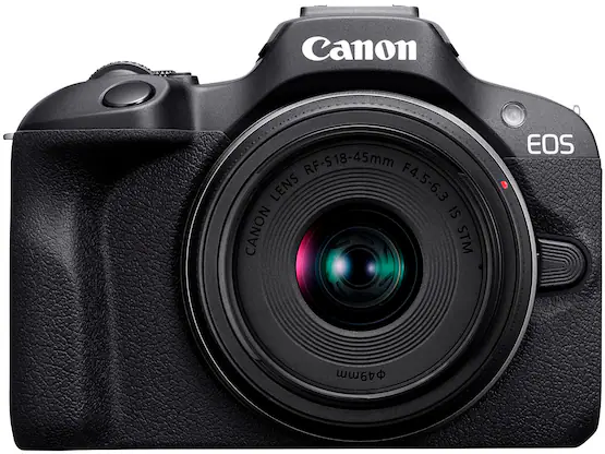 Canon - EOS R100 4K Video Mirrorless Camera 2 Lens Kit with RF-S18-45mm and RF-S55-210mm Lenses - Black