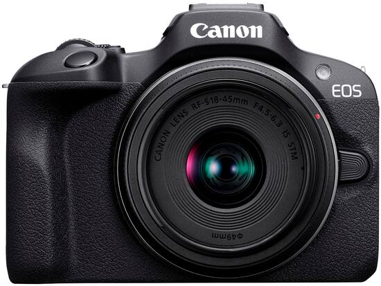 Canon EOS R100 4K Video Mirrorless Camera 2 Lens Kit with RF S 18 45mm and RF S 55 210mm Lenses Black 6052C022 Best Buy