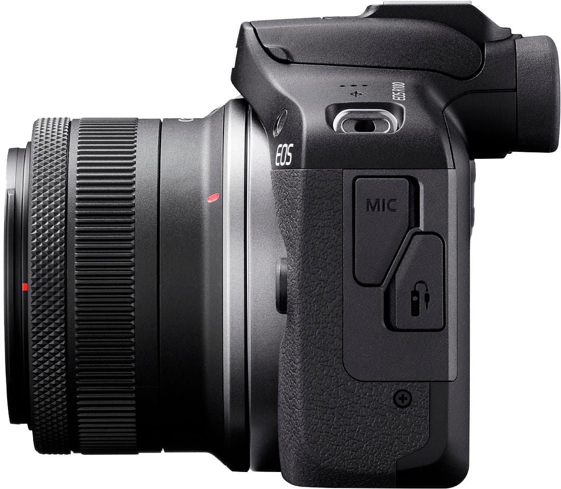 Alt View 13. Canon - EOS R100 4K Video Mirrorless Camera 2 Lens Kit with RF-S 18-45mm and RF-S 55-210mm Lenses - Black.